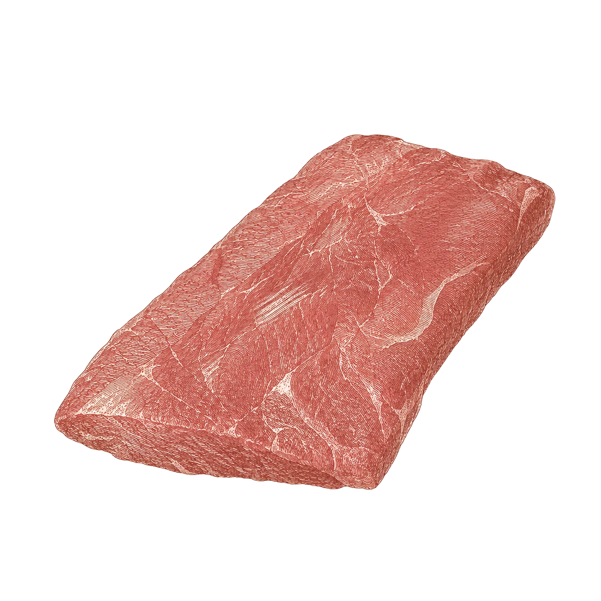 Illustratie van lamsfilet zonder bot