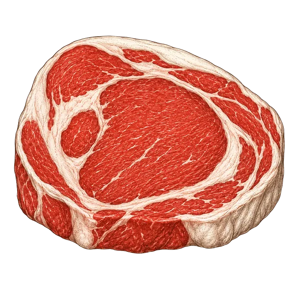 Illustratie van een ribeye